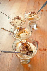 Homemade fruit ice cream