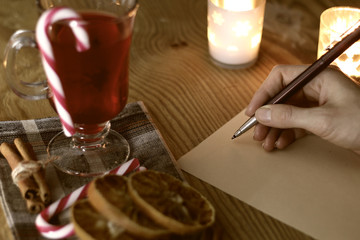 Obraz na płótnie Canvas hand writing Christmas
