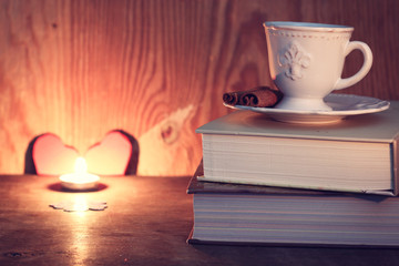 valentine`s day book cup