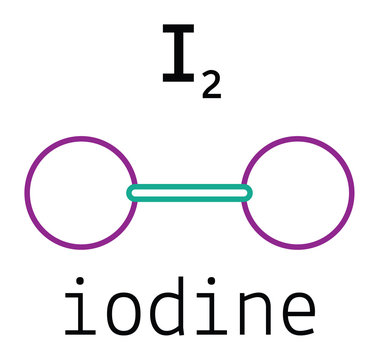 I2 iodine molecule