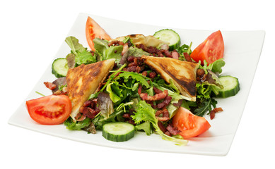 Salade Brique de chèvre lardon