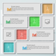 Abstract 3D Paper Infographics