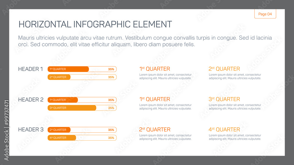 Wall mural horizontal infographic element 2