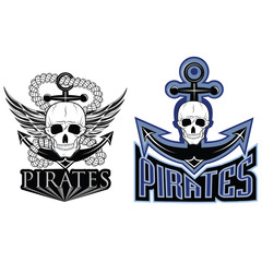 pirate themed design elements, pirate symbol
