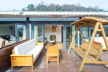 interior of modern balcony