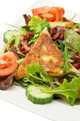 Salade Brique de chèvre lardon