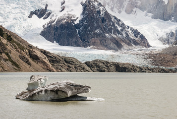 ice floe on glacial lake in Patagonia © Patrik Stedrak