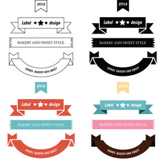 Retro style label 4 Styles