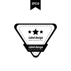 Design Triangle label black color