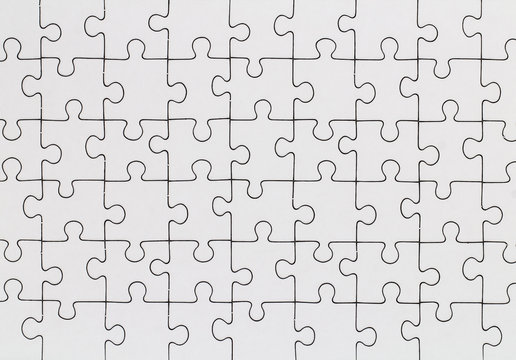 komplettes wei&szlig;es leeres Puzzle