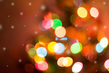 Fototapeta premium christmas background, image blur bokeh defocused lights