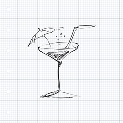 Simple doodle of a cool drink