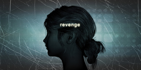Woman Facing Revenge - obrazy, fototapety, plakaty