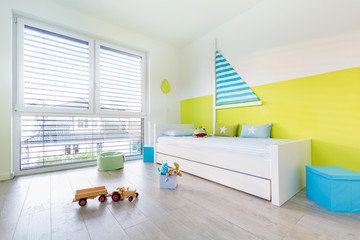 Children's playroom with bed