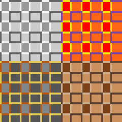 Seamless patterns of squares