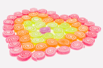 sweet jelly heart for valentine day focus middle heart