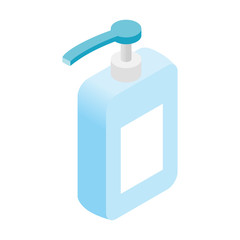 Liquid soap dispenser isometric 3d icon