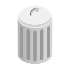 Urn with lid isometric 3d icon