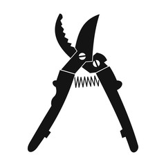 Garden pruner black simple icon