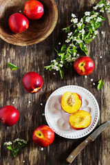 ripe juicy nectarines