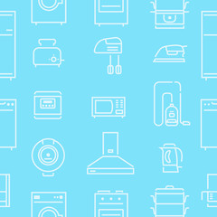  House Appliances Lines Seamless Pattern 