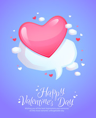 Romantic speech bubble with heart for love messages retro postca © Yuzach