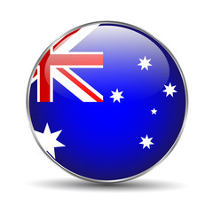 Australia Flag Button Icon