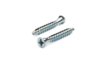 Screws bolts on a white background isolated