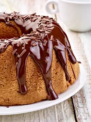 Rolgordijnen chocolate cake dessert marble sweet food © Lumos sp