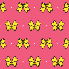 Fototapeta premium Colorful Bow Pattern Vector.