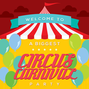 Circus Carnival Poster Template.