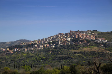 View of Tivoli (near Rome ) from the Hadrian's Villa, Italy
