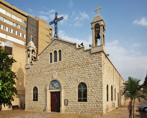 Obraz premium Elias cathedral of Melkite catholic in Haifa. Israel