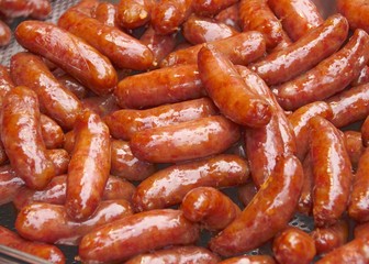 Taiwanese sausage closeup 
