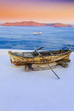 Old boat - Santorini, Greece