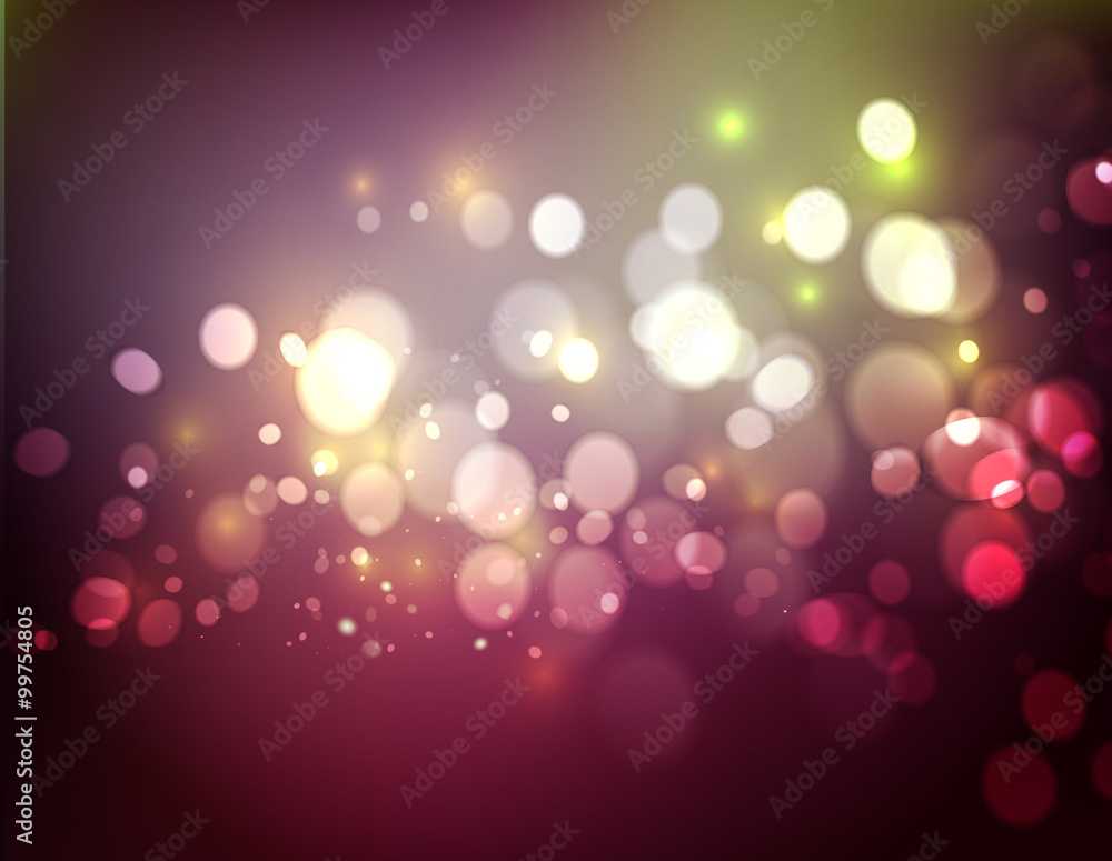 Poster Abstract background. Festive elegant abstract background with bokeh  lights 