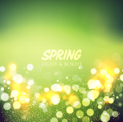 Abstract green bokeh background 