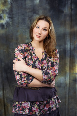 Fototapeta premium size plus model posing in studio