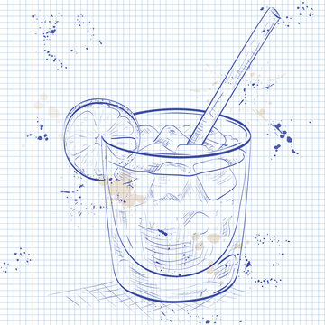 Cocktail Spritz on a notebook page