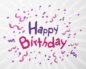 Vector Illustration of a Happy Birthday Greeting Card