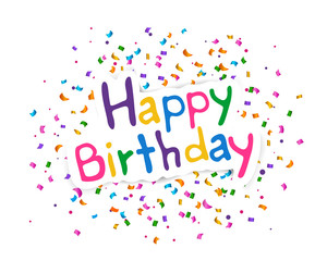 Vector Illustration of a Happy Birthday Greeting Card