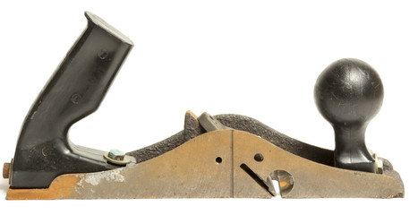 Old jointer isolated on a white background