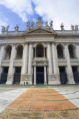 Fototapeta na wymiar Archbasilica of St. John Lateran, San Giovanni in Laterano, Roma