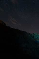 Stars over rock