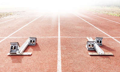 starting blocks on running tracks