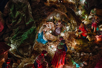 Statues in a Christmas Nativity scene