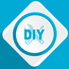 diy blue flat design modern icon for web and mobile app