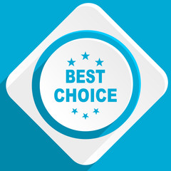 best choice blue flat design modern icon for web and mobile app