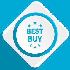 best buy blue flat design modern icon for web and mobile app