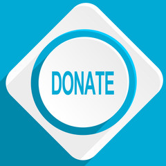 donate blue flat design modern icon for web and mobile app